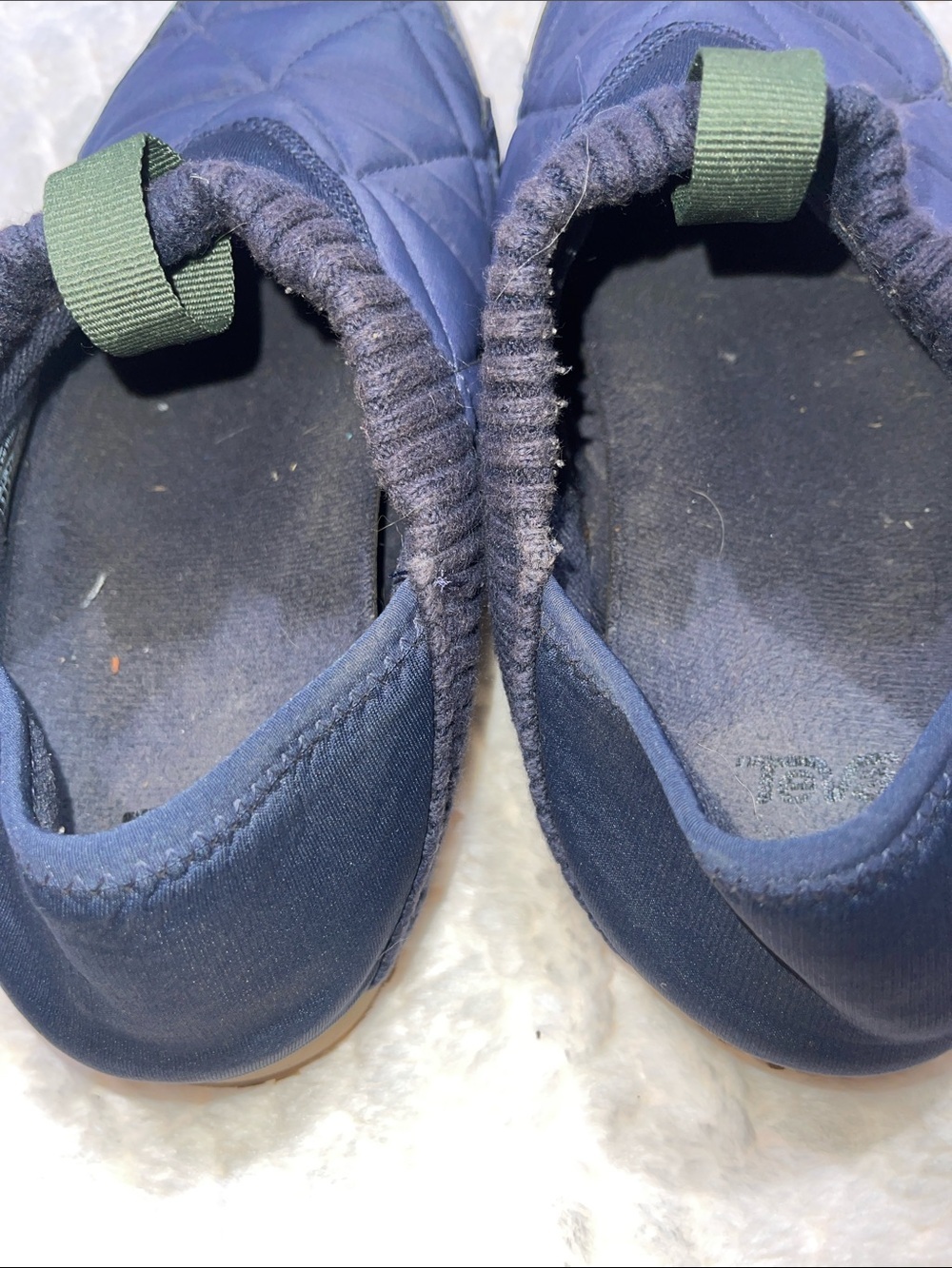 Teva Navy Quilted Slip-On Shoes with Green Heel Tab - Picture 4 of 6